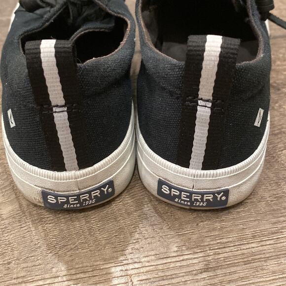 Sperry Women's Crest Vibe Washed Sneakers Black Size 8 - Picture 6 of 8